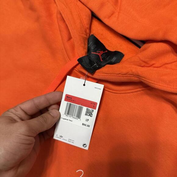 Nike x Wheaties Jordan Flight MVP Fleece Pullover Hoodie Orange DV7576-817 Large - Picture 4 of 5